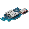 Charging Port Board With Sim Card Reader Compatible For Samsung Galaxy S24 Plus 5G (S9260) (Dual Card Version) (Premium)