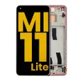 OLED Assembly With Frame Compatible For Xiaomi Mi 11 Lite (Refurbished) (Peach Pink)