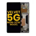 OLED Assembly With Frame Compatible For LG Velvet 5G (Non-Verizon 5G UW Frame) (Refurbished) (Silver)