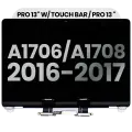 Complete LCD Display Assembly Compatible For MacBook Pro 13" W/ Touch Bar / Pro 13" (A1706 / A1708 / Late 2016 / Mid 2017) (Used OEM Pull: Grade B) (Silver)