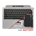 Top Case Assembly With Battery And Keyboard Compatible For MacBook Air 13" Retina (A1932 / Late 2018 / Early 2019 / Mid 2019) (US English) (Used OEM Pull: Grade New) (Space Gray)