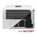 Top Case Assembly (With Battery And keyboard) Compatible For MacBook Pro 15" W/ Touch Bar (A1707 / Late 2016 / Mid 2017) (UK English) (Silver)