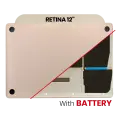 Bottom Case With Battery (A1705) Compatible For MacBook Retina 12" (A1534 / Early 2016 / Mid 2017) (Gold)
