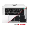 Top Case Assembly With Battery And Keyboard Compatible For MacBook Pro 15" Touch Bar (A1707 / Late 2016 / Mid 2017) (US Keyboard) (Silver)