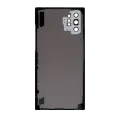 Back Cover Glass With Camera Lens Compatible For Samsung Galaxy Note 10 Plus / 5G (No Logo) (Aftermarket Plus) (Aura Black)