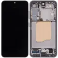 OLED Assembly With Frame Compatible For Samsung Galaxy S25 5G (US & International) (Refurbished) (Silver Shadow)