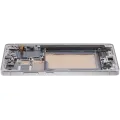 OLED Assembly With Frame Compatible For Samsung Galaxy S25 Ultra 5G (Service Pack )(US & International) (Titanium White Silver)