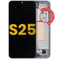 OLED Assembly With Frame Compatible For Samsung Galaxy S25 5G  (US & International Version) (Refurbished) (Icy Blue)