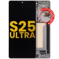 OLED Assembly With Frame Compatible For Samsung Galaxy S25 Ultra 5G (Refurbished) (US & International) (Titanium White Silver)