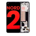OLED Assembly With Frame Compatible For OnePlus Nord 2 5G (Aftermarket Plus) (Gray Sierra)