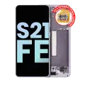 OLED Assembly With Frame Compatible For Samsung Galaxy S21 FE 5G (US & International Version) (Service Pack) (Lavender)