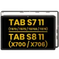LCD Assembly Without Frame Compatible For Samsung Galaxy Tab S7 11" (T870 / T875)  (2020)  /  Tab S8 11" (X700 / X706) (2022)  (Wi-Fi / Cellular) (Refurbished) (All Colors)