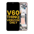OLED Assembly With Frame Compatible For LG V60 ThinQ 5G UW (Verizon Model) (Refurbished) (Classy Blue / Gold Frame)