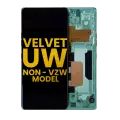 OLED Assembly With Frame Compatible For LG Velvet 5G (Non-Verizon 5G UW Frame) (Refurbished) (Green)