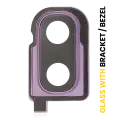 Back Camera Lens With Bracket / Bezel Compatible For Samsung Galaxy Z Flip 4G (F700) / Z Flip 5G (F707) (Mirror Purple）