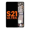 OLED Assembly With Frame Compatible For Samsung Galaxy S21 Ultra 5G (Blemish: Grade B) (Phantom Black)